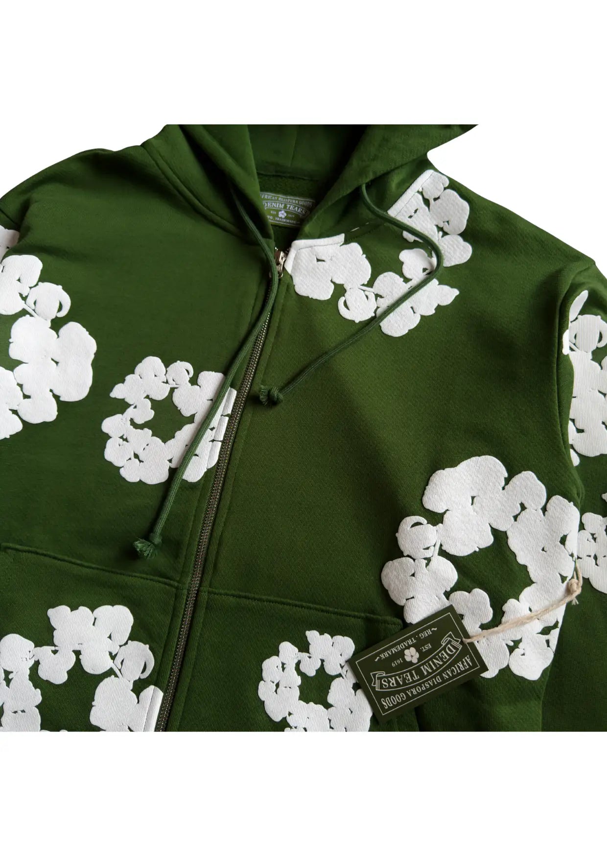 The Cotton Wreath Zip GREEN / VERDE