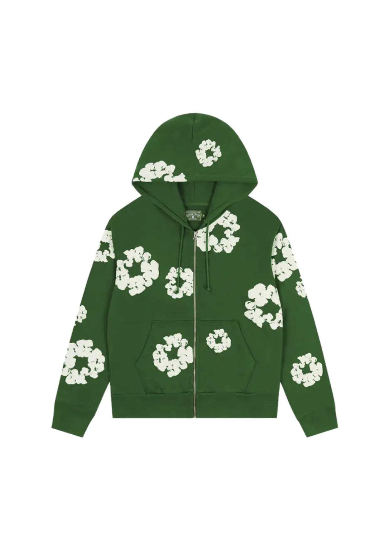 The Cotton Wreath Zip GREEN / VERDE