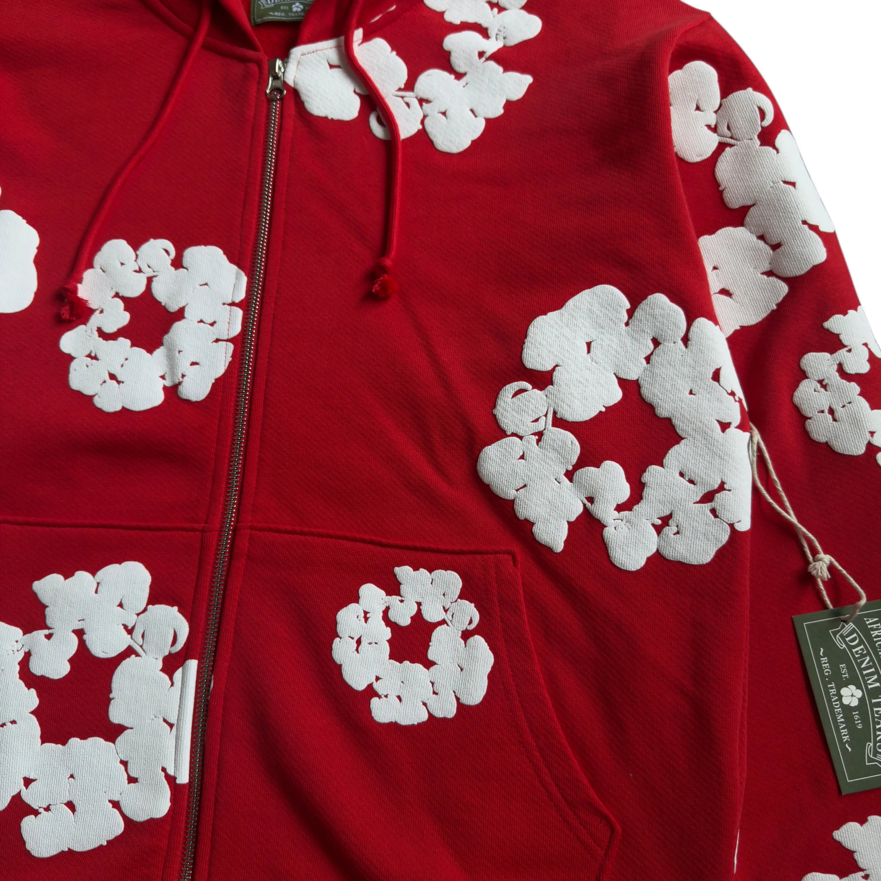 The Cotton Wreath Zip RED / ROJO
