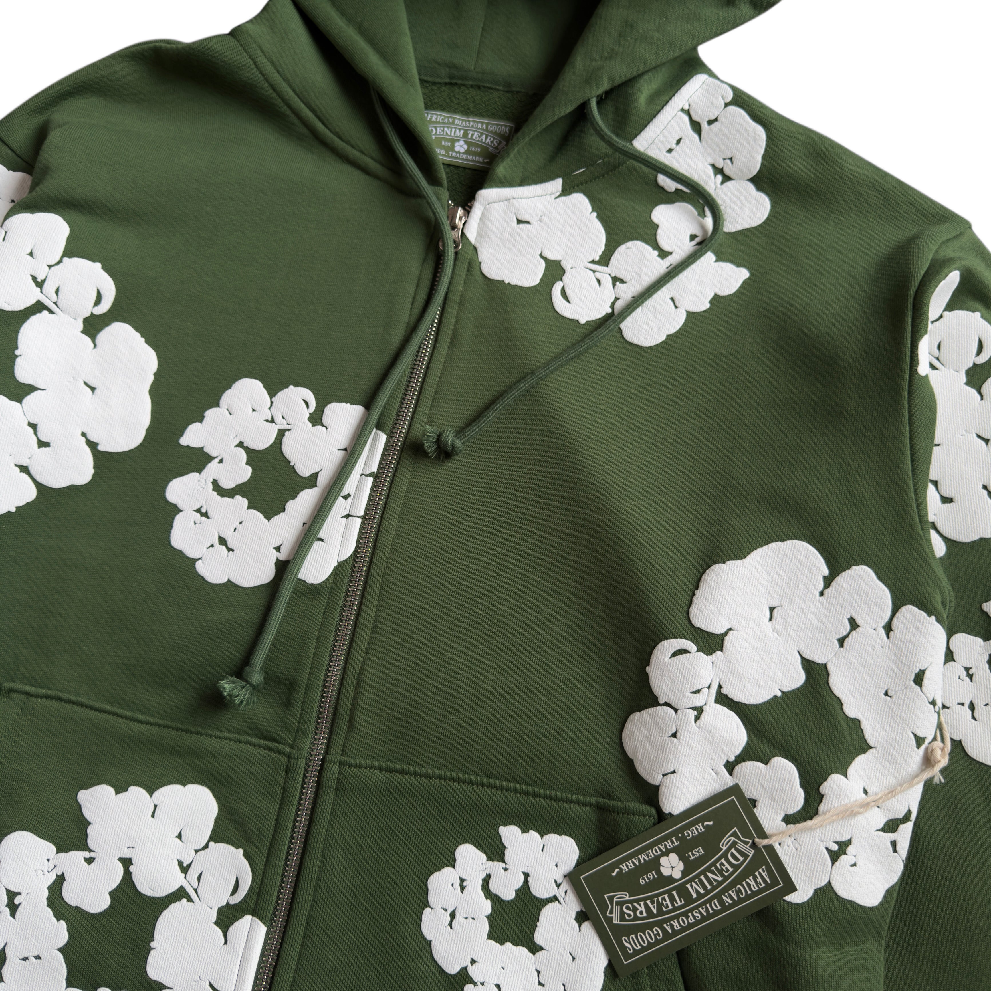 The Cotton Wreath Zip GREEN / VERDE